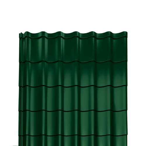 Металлочерепица Монтеррей полиэстер 0,5 RAL-6005 зеленый мох