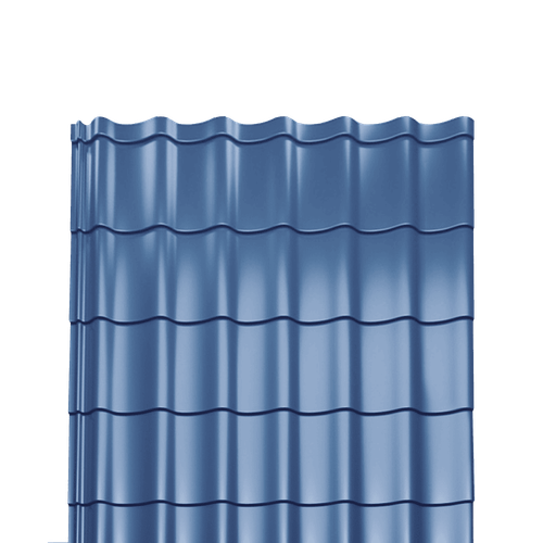 Металлочерепица Монтеррей полиэстер 0,5 RAL-5024 пастельно-синий