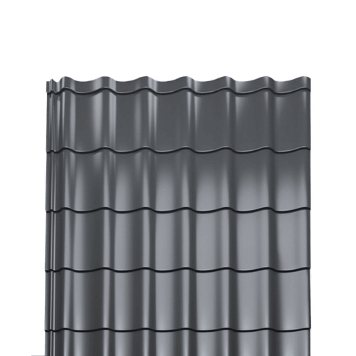 Металлочерепица Монтеррей полиэстер 0,4 RAL-7005 мышино-серый