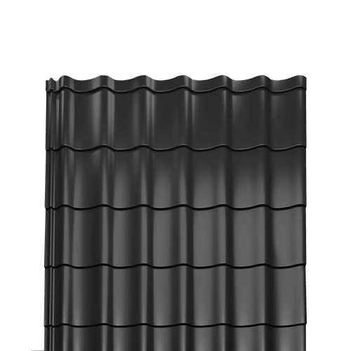 Металлочерепица Монтеррей полиэстер 0,4 RAL-7016 антрацитово-серый