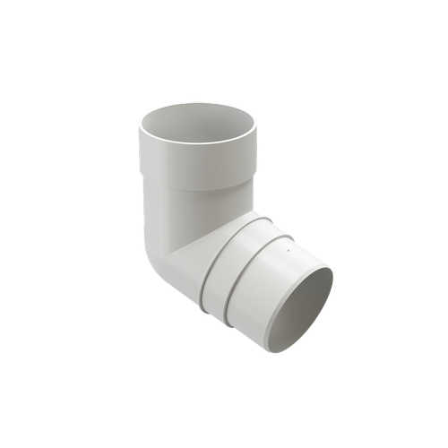 Docke PREMIUM Колено 72˚ пломбир для водостока пластик
