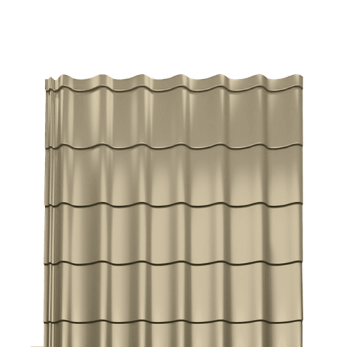 Металлочерепица Монтеррей полиэстер 0,5 RAL-1015 светлая слоновая кость