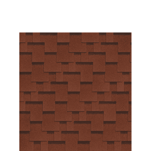 Гибкая черепица Шинглас Ультра Фокстрот Рябина Shinglas 3м2