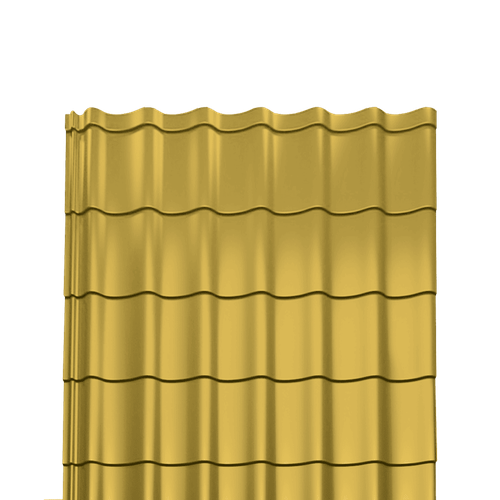Металлочерепица Монтеррей полиэстер 0,5 RAL-1018 цинково-желтый