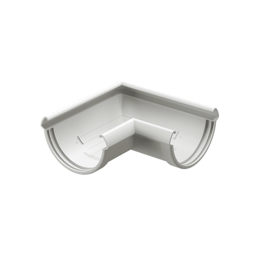 Docke LUX Угол желоба 90° (Пломбир) для водостока пластик