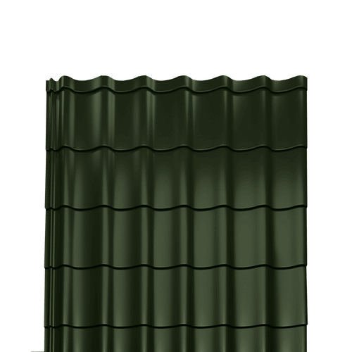 Металлочерепица Монтеррей полиэстер 0,4 RAL-6020 хромовая зелень