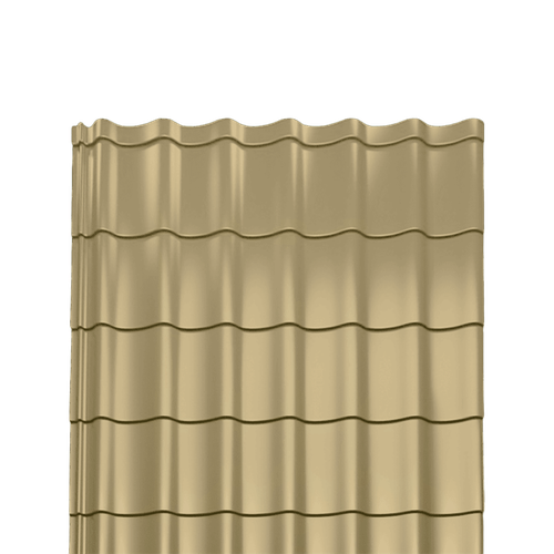 Металлочерепица Монтеррей полиэстер 0,4 RAL-1014 слоновая кость