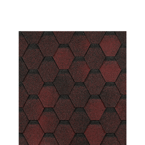 Гибкая черепица Docke EURASIA ШЕСТИГРАННИК Красный
