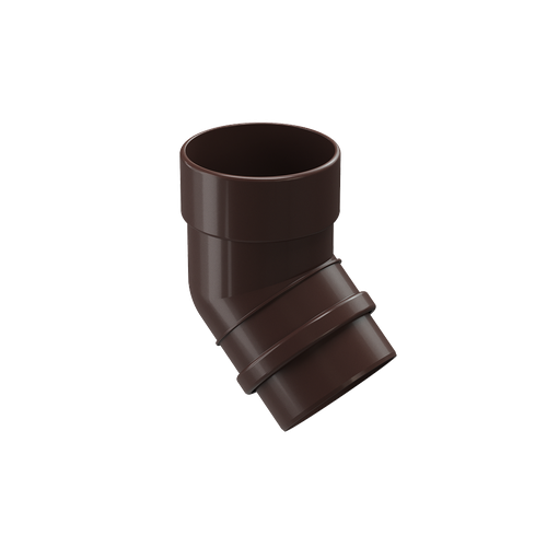 Docke LUX Колено трубы 45° 100мм (Шоколад) для водостока пластик