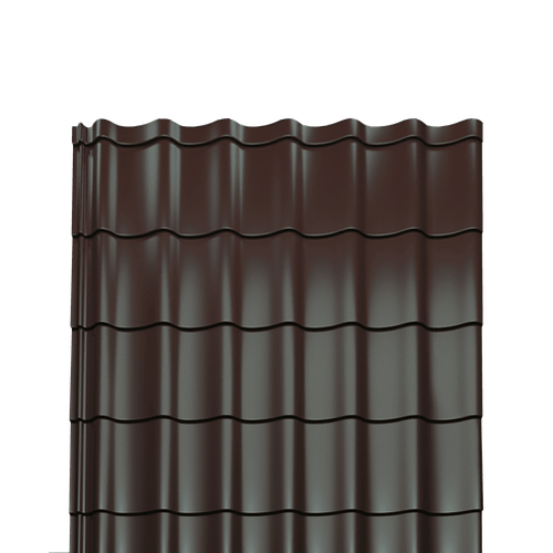 Металлочерепица Монтеррей полиэстер 0,4 RAL-8017 шоколад