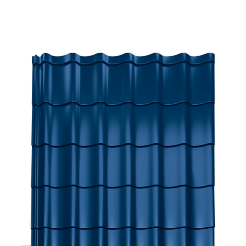 Металлочерепица Монтеррей полиэстер 0,5 RAL-5005 сигнальный синий